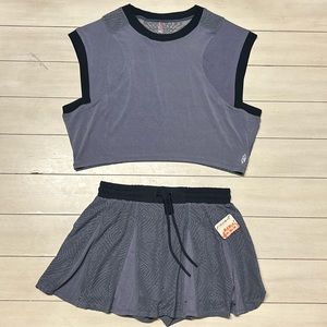 FP Movement Good Sport Skort and Tee Set Small Nightshade Blue